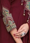 Supriya By Karissa Viscose Coral Silk Kurti With Bottom Dupatta